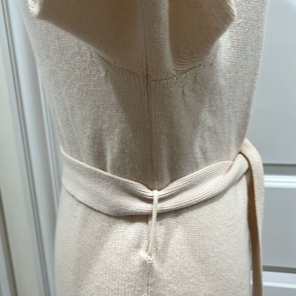Allude 100% Cashmere Hooded Cardigan Sweater Size Small Cream***sash has flaw - Picture 5 of 16